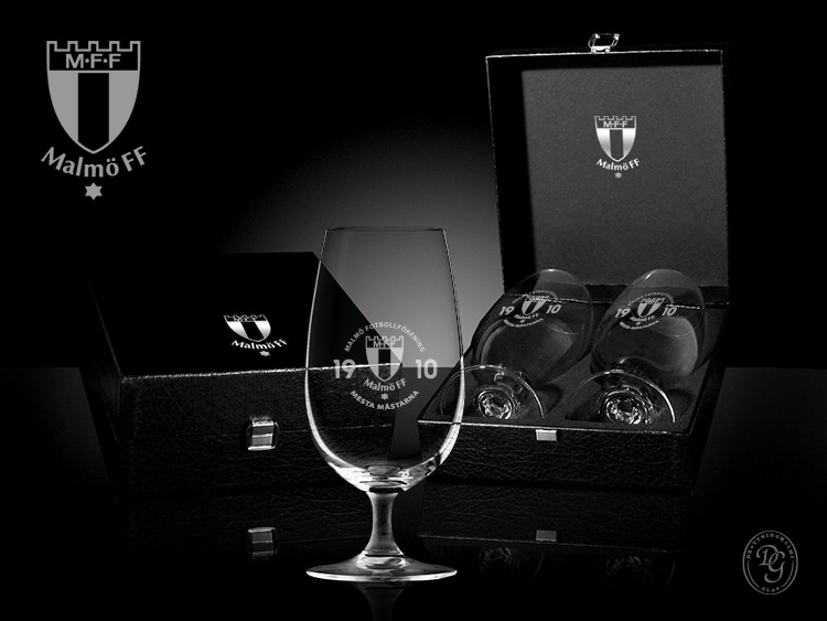 Ölglas 2-pack gravyr Malmö