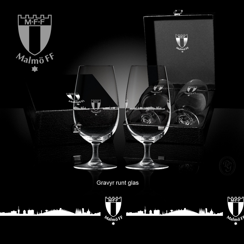 Ölglas 2-pack gravyr siluett