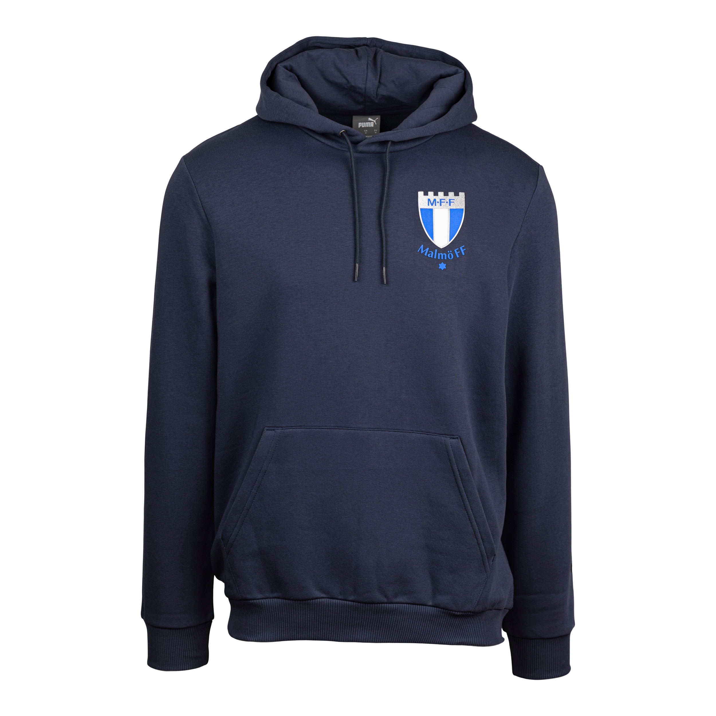 Puma hood retro silveremblem marinblå