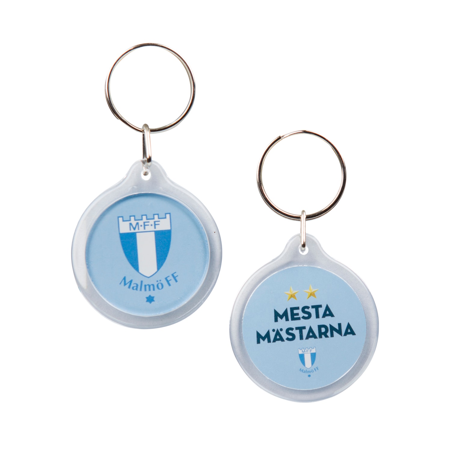 Nyckelring rund ljusblå mesta mästarna