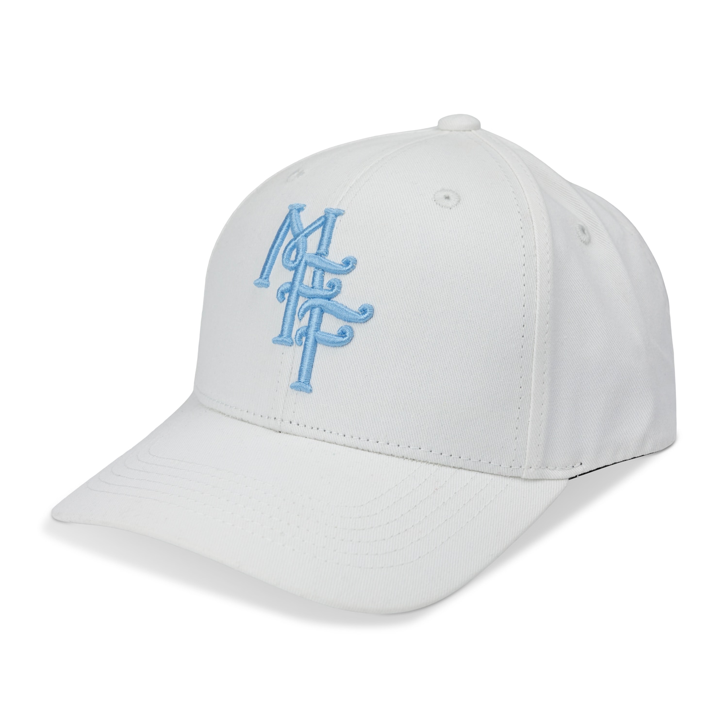 Keps monogram vit / ljusblå