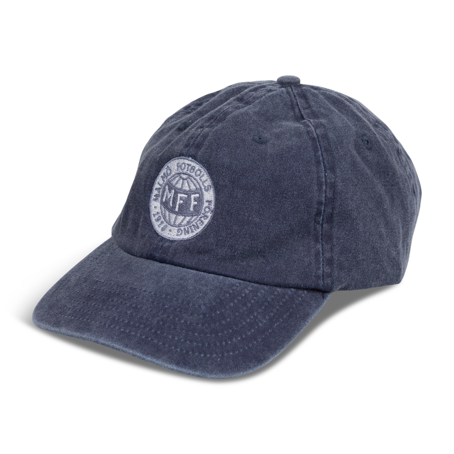 Keps Retro round shield Vintage Washed navy Dad Cap