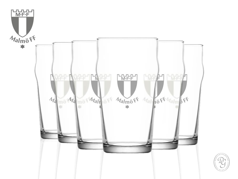 6-pack pintglas gravyr