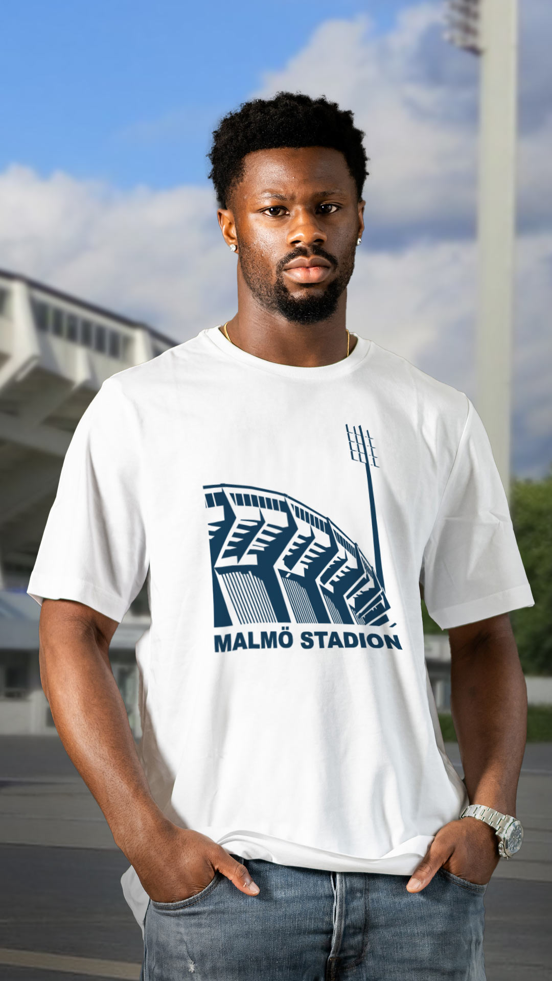 T-shirt vit Malmö Stadion