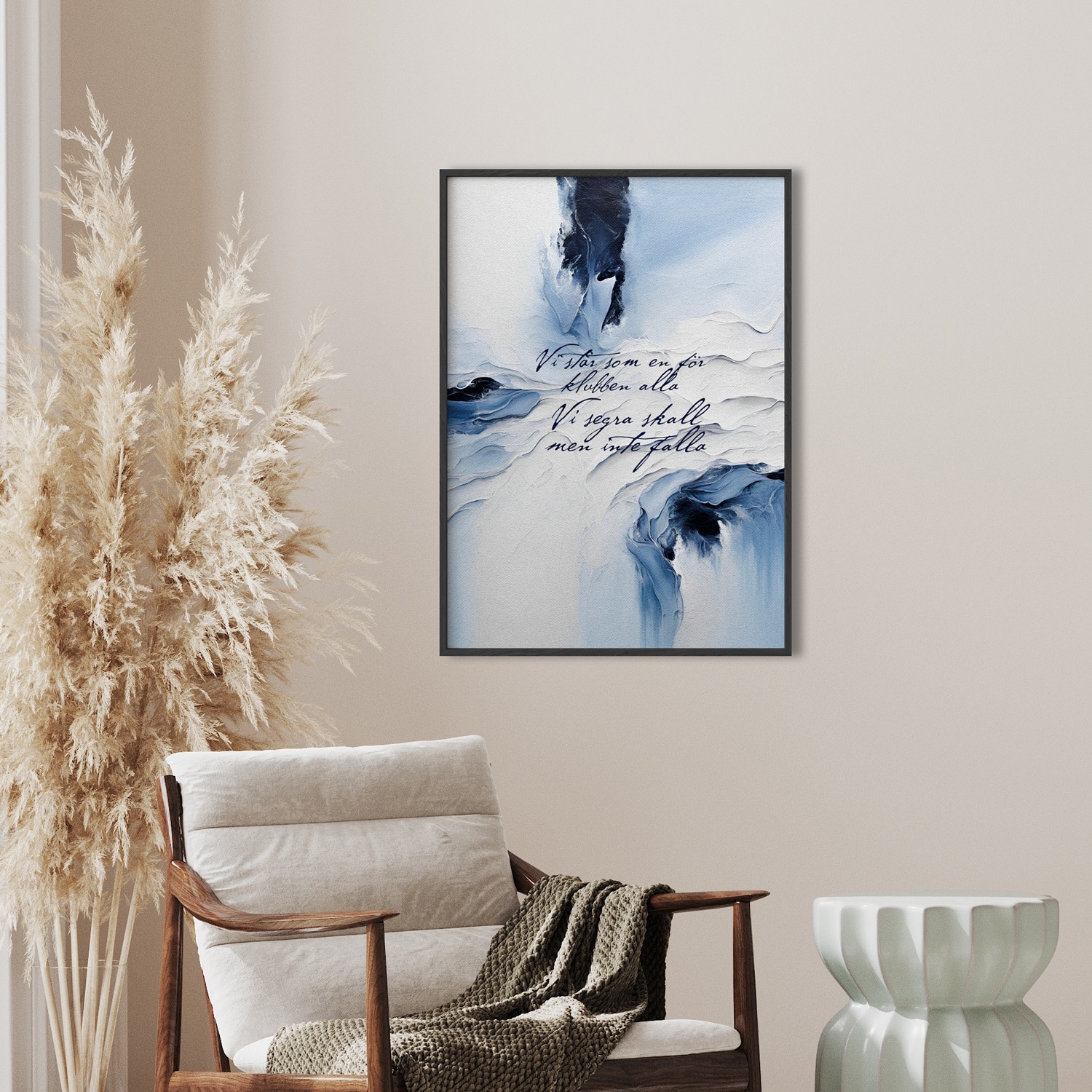 Poster Vi står som en för klubben alla - abstract art