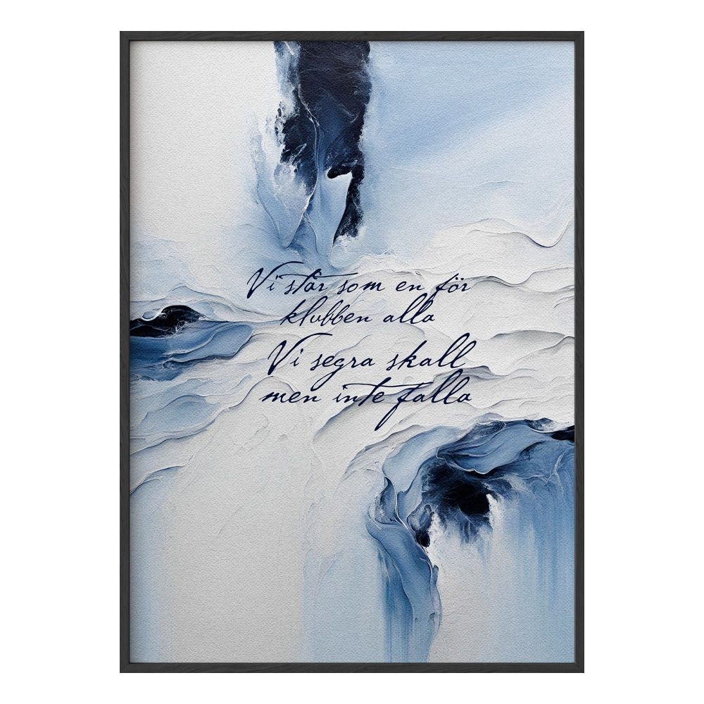 Poster Vi står som en för klubben alla - abstract art