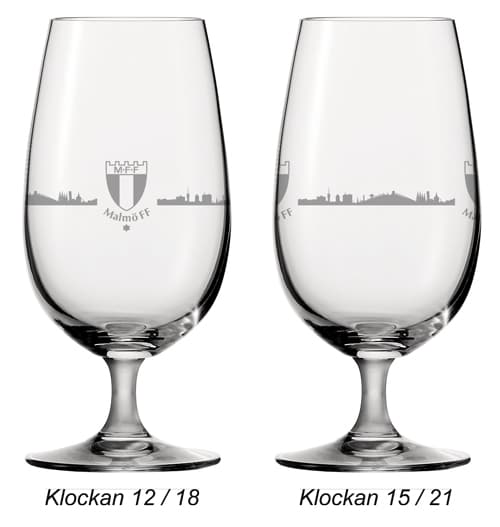 Ölglas 2-pack gravyr siluett