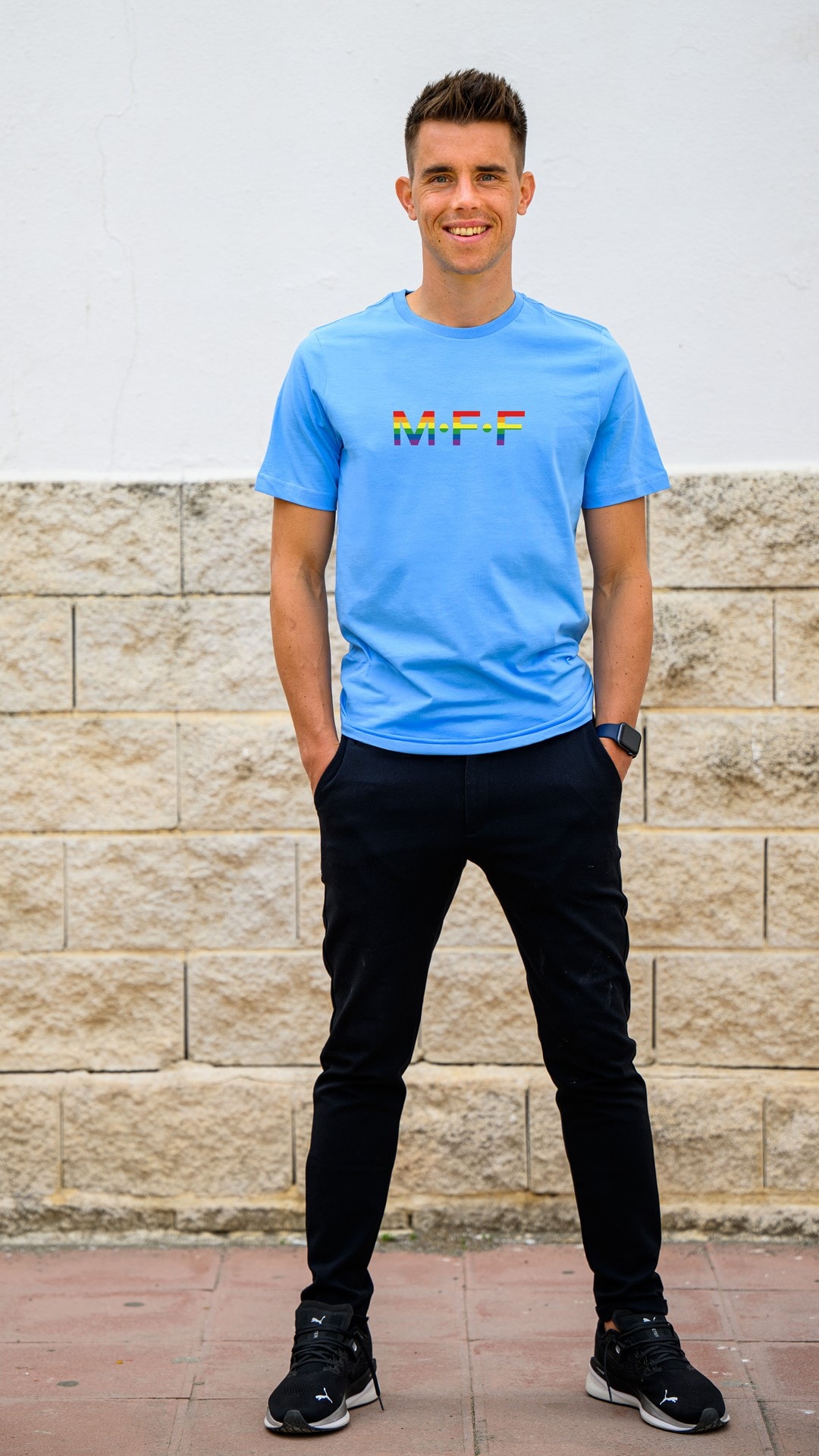 Puma t-shirt ljusblå pride MFF