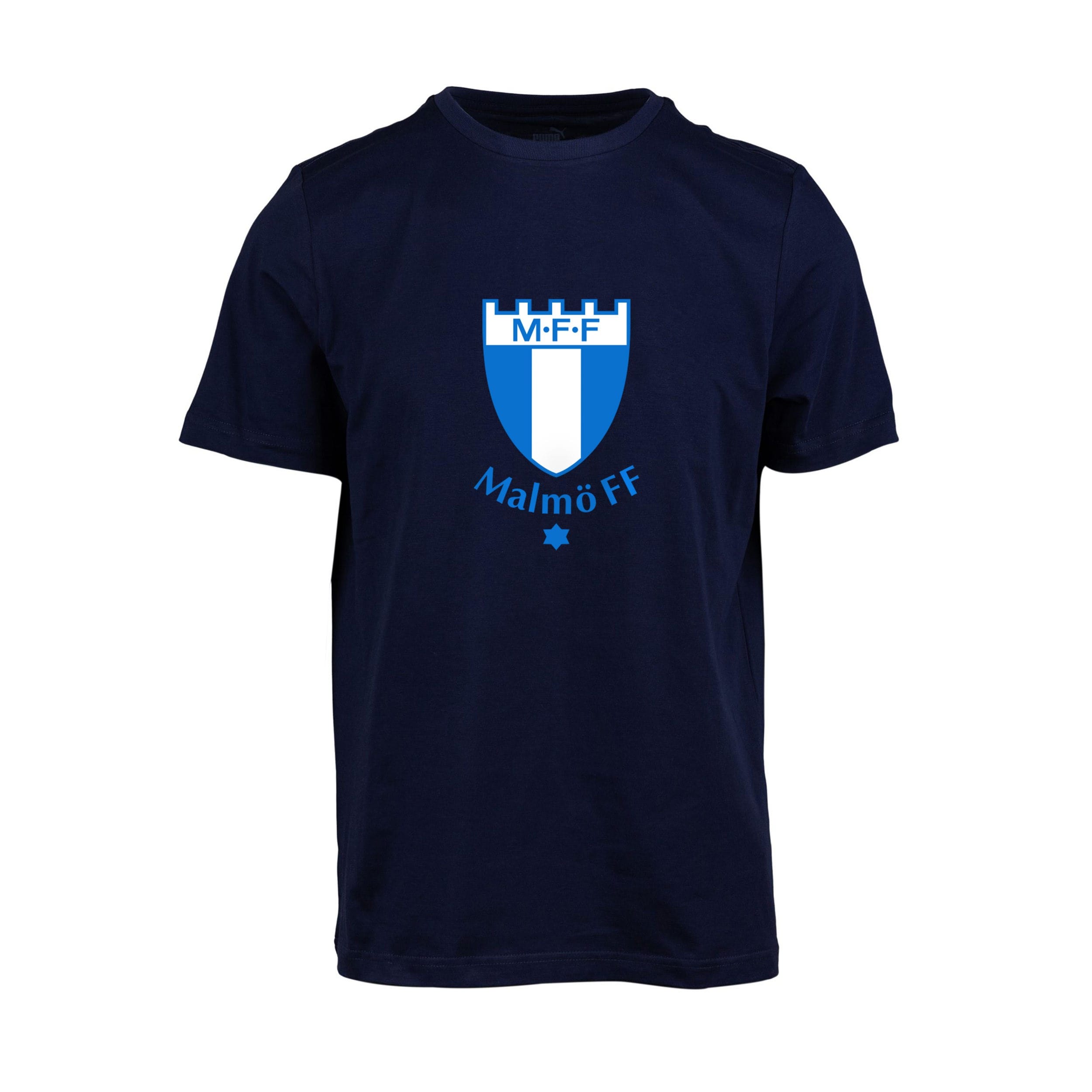T-shirt stor logo marinblå barn