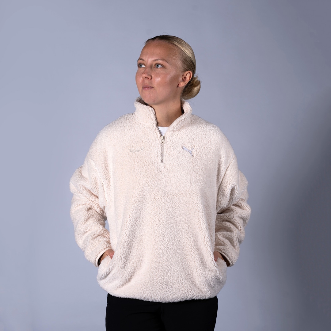 Puma ESS ELEVATED Comfort Half-Zip Sherpa Cream