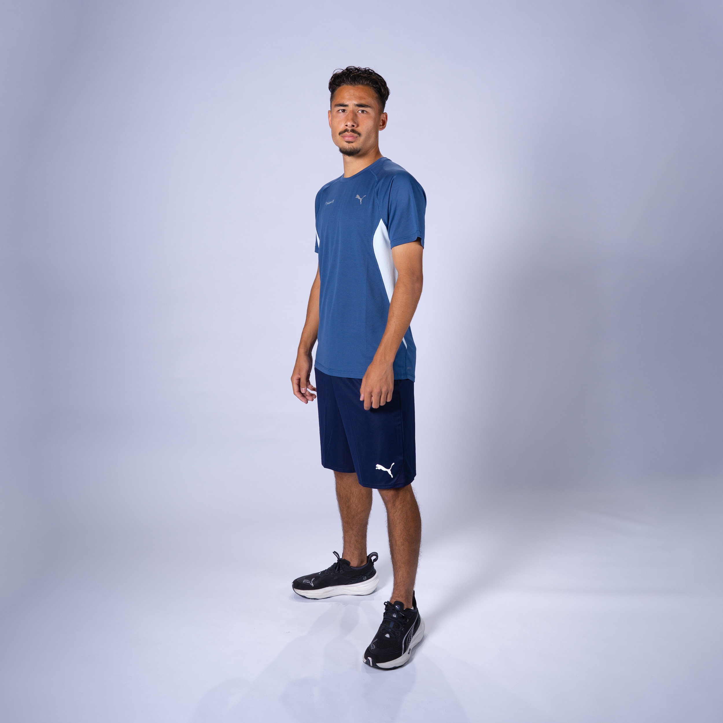 Puma M RUN VELOCITY TEE (POLY) Dark Indigo 