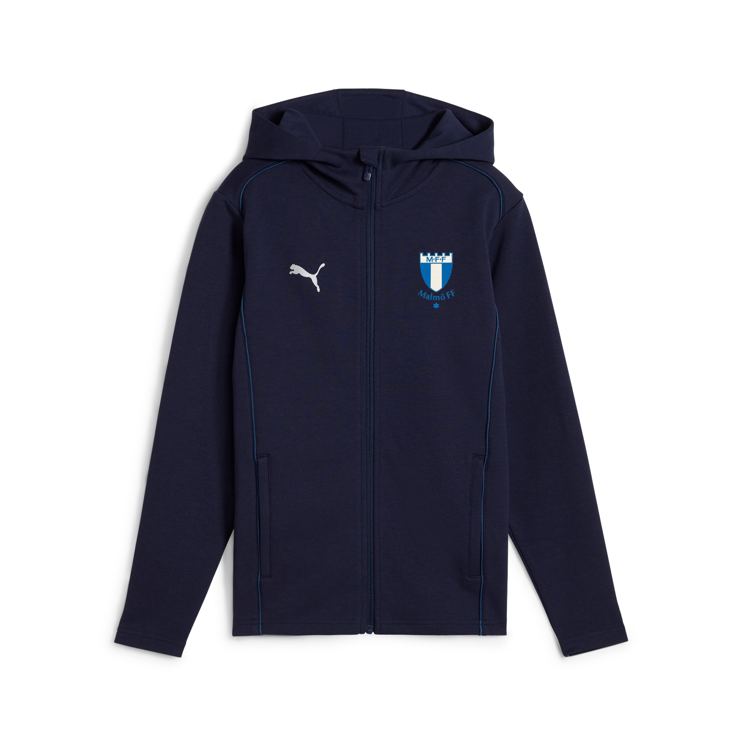 Puma teamFINAL Casuals Hooded Jkt Jr Navy