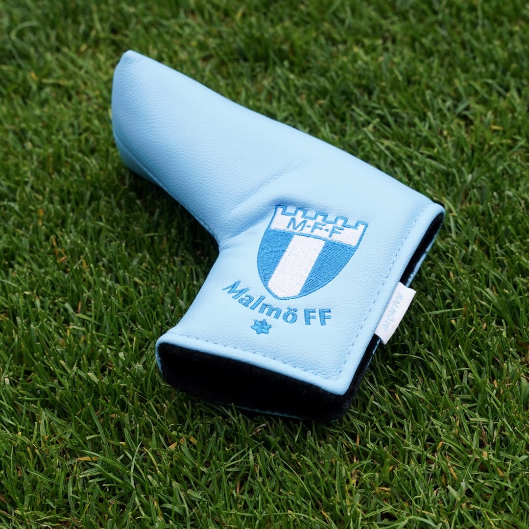 Headcover putter ljusblå klubbmärke