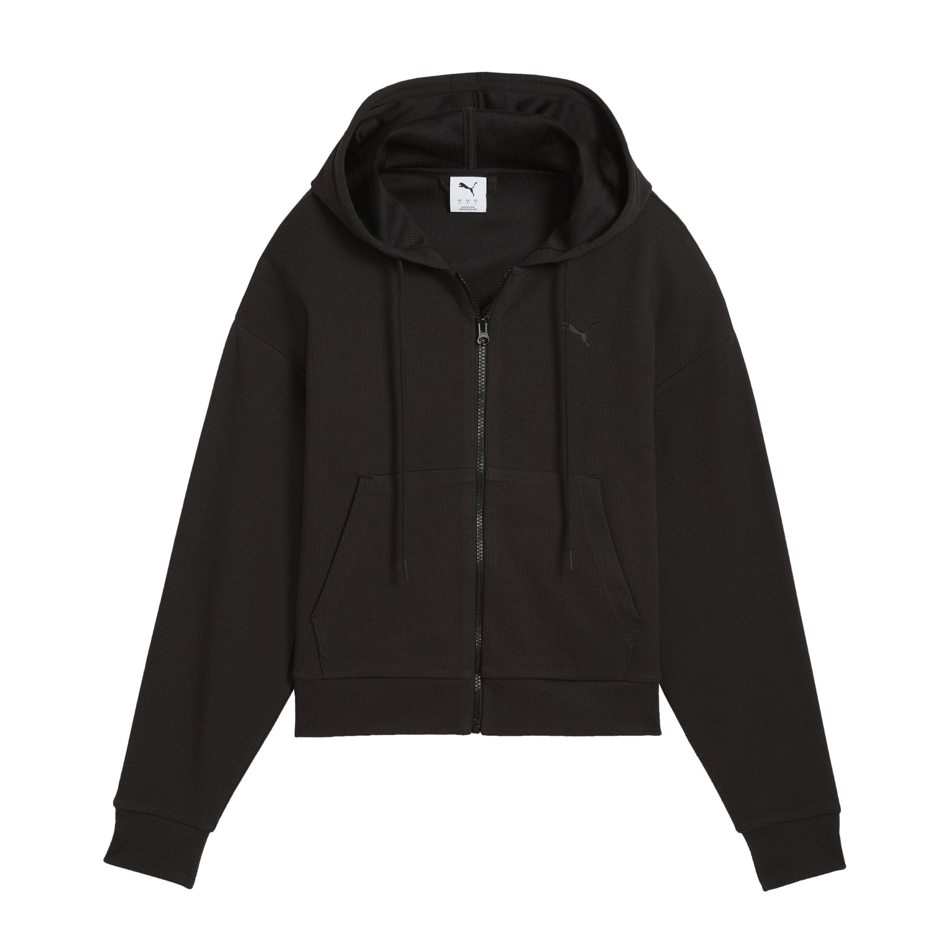 Puma HER Comfort Crop Full-Zip Hoodie Black