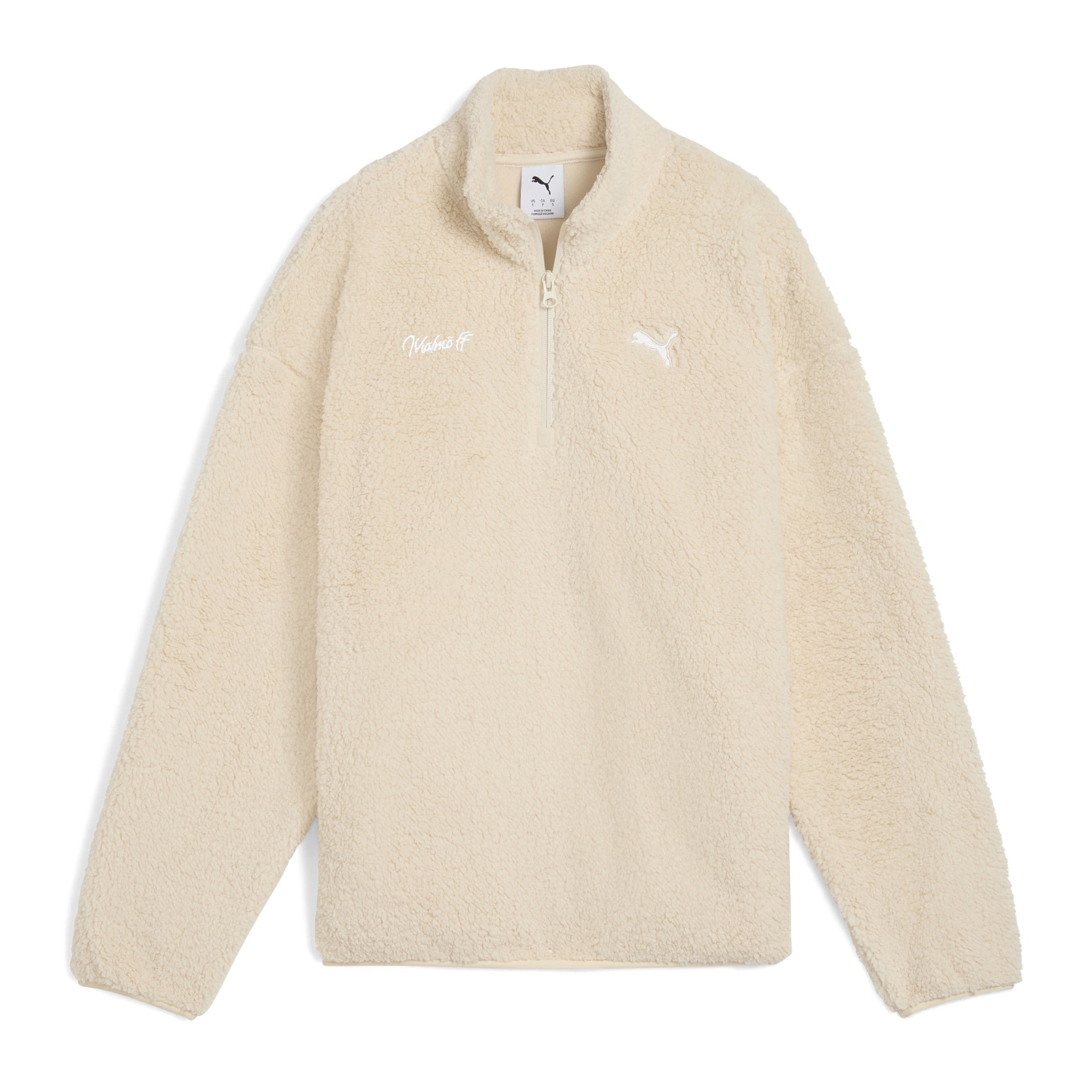 Puma ESS ELEVATED Comfort Half-Zip Sherpa Cream