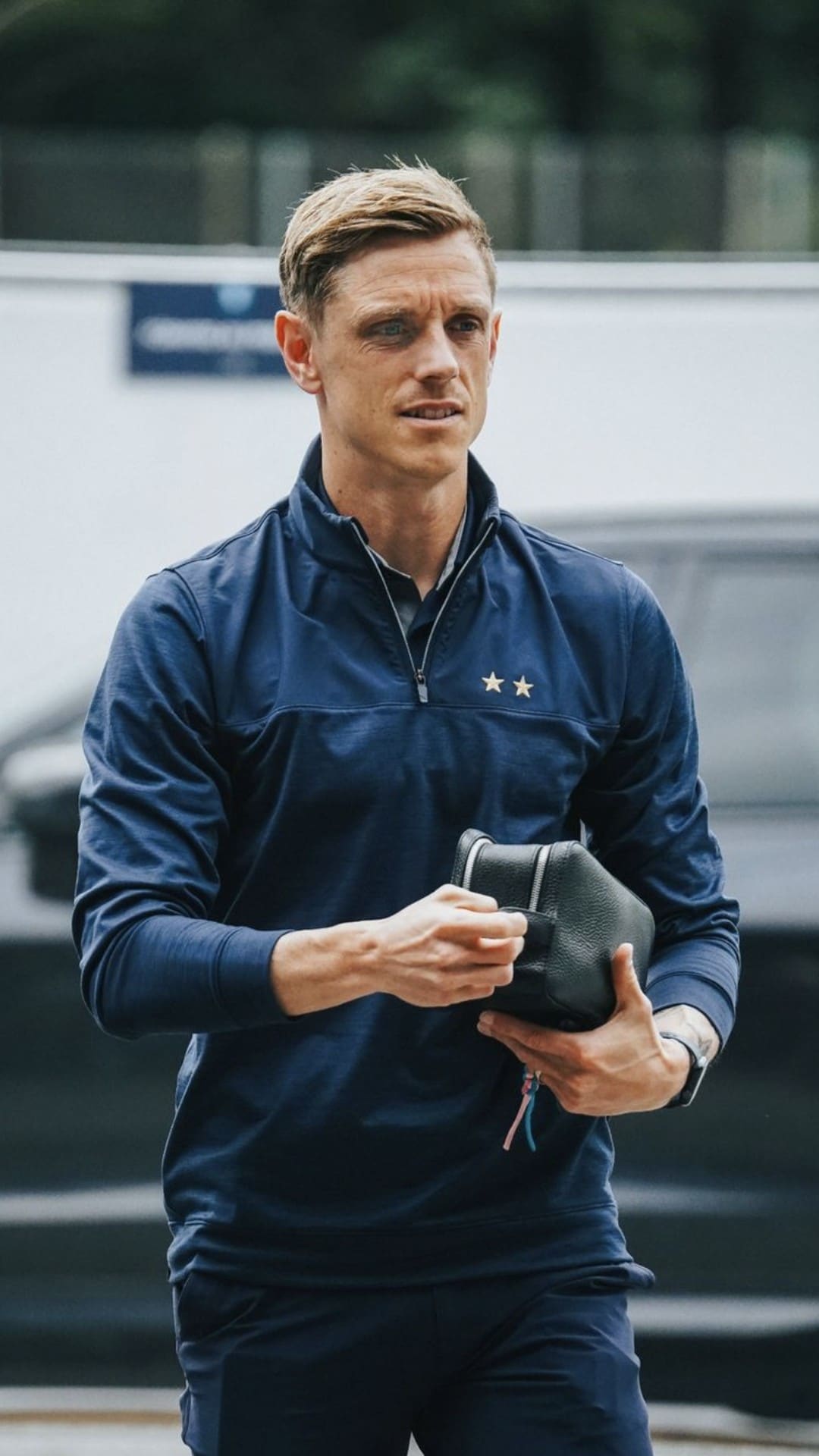 Puma Cloudspun Colorblock 1/4 Zip Navy Blazer